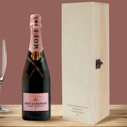 Personalised Luxury Wooden Wine Box - Message