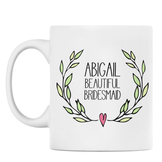 Bridesmaid Personalised Wedding Mug