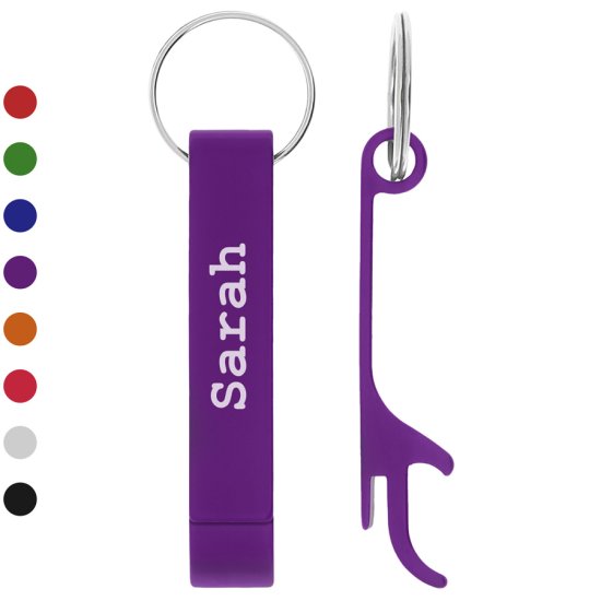 Engraved Bottle Opener Keyring - Name