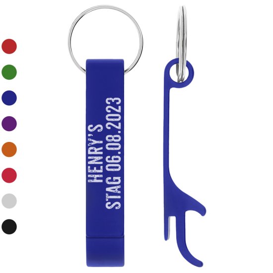 Engraved Bottle Opener Keyring - Stag Beer