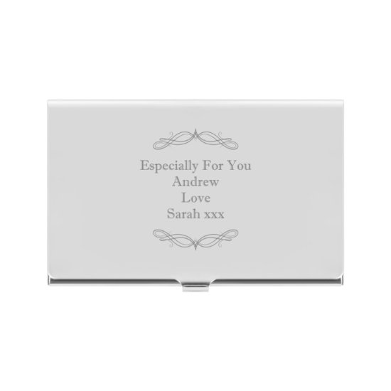 Engraved Especially for You Business Card Holder