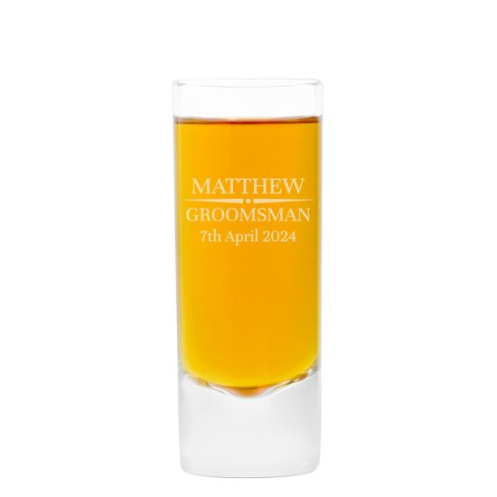 Heritage Wedding Engraved Shot Glass