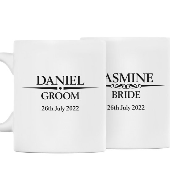 Heritage Wedding Personalised Mug Set