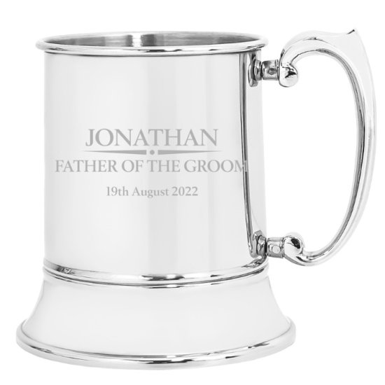 Heritage Wedding Personalised Stainless Steel Tankard
