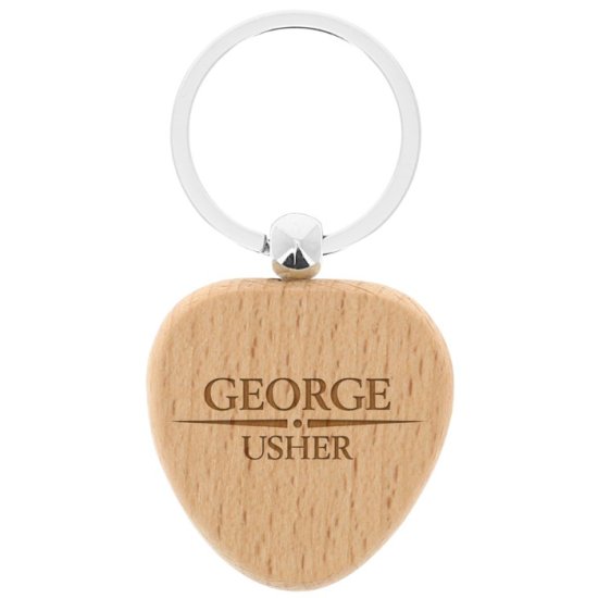 Heritage Wedding Personalised Wooden Keyring 