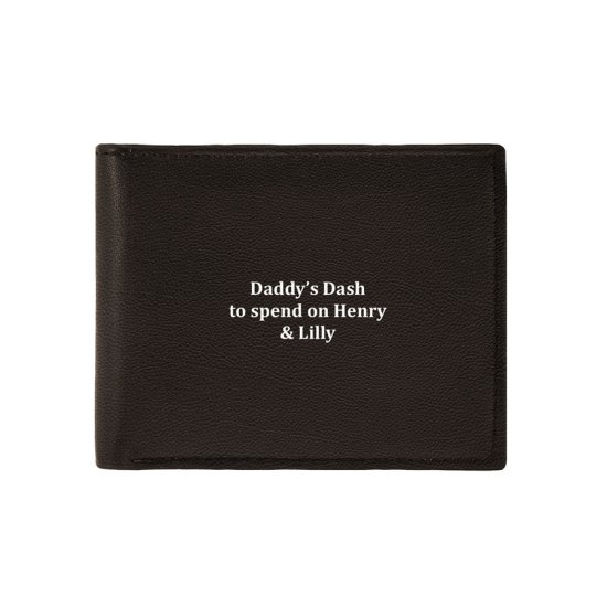 Message Personalised Brown Leather Wallet