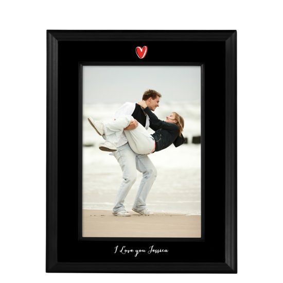 Personalised Alpine Black Frame - Heart Design
