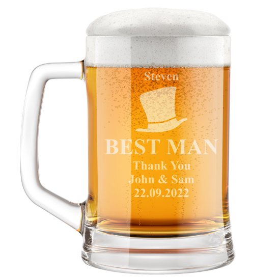 Personalised Best Man Beer Tankard