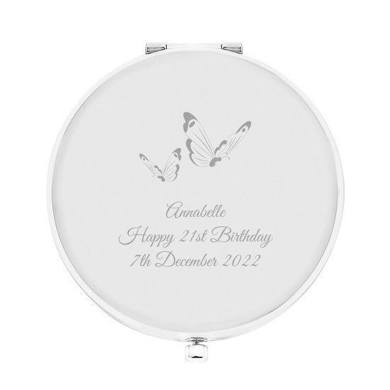 Personalised Butterfly Compact Mirror