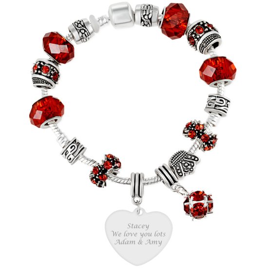 Personalised Cherry Charm Bracelet
