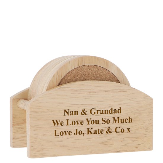 Personalised Coasters and Holder Set