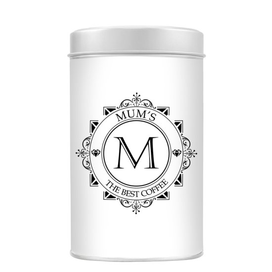 Personalised Coffee Tin - Decorative Initial