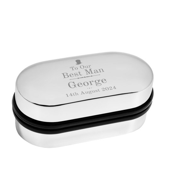 Personalised Decorative Wedding Best Man Cufflink Box