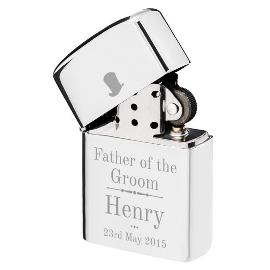 Personalised Decorative Wedding Father of the Groom Lighter