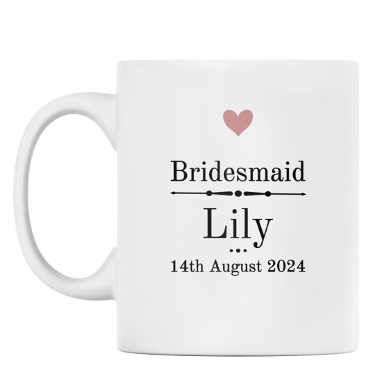 Personalised Female Mug - Decorative Wedding