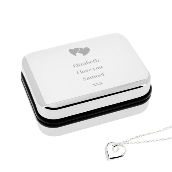 Personalised Heart Necklace and Box