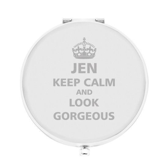 Personalised Keep Calm Compact Mirror