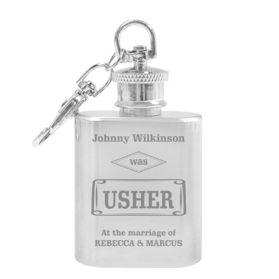 Personalised Keyring Flask - Usher