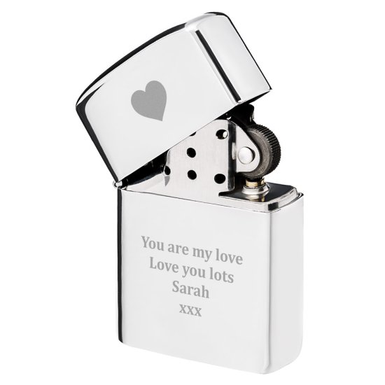 Personalised Lighter - Single Heart