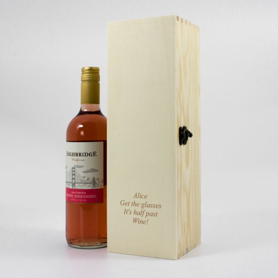 Personalised Wine / Champagne Box - Any Message 