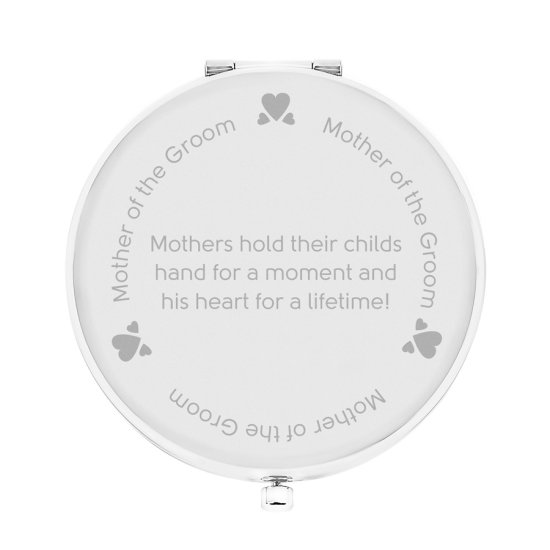 Personalised Mother of the Groom Handbag Mirror