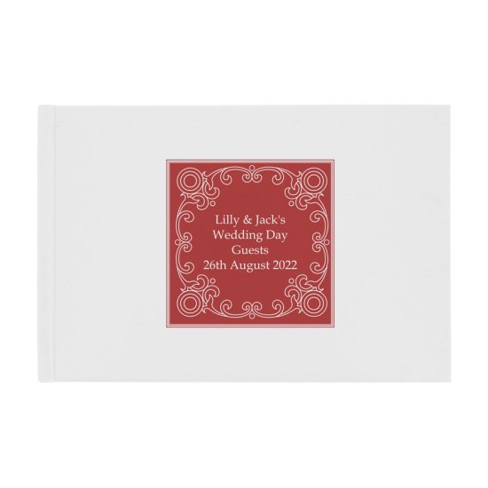 Personalised Guest Book - Red Square