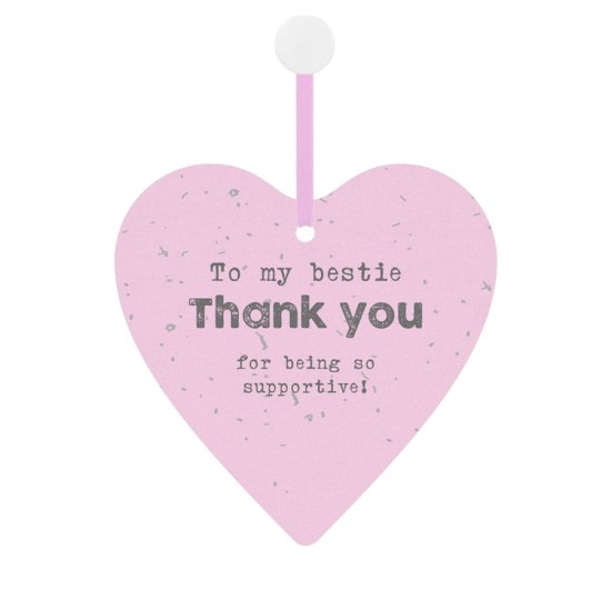 Personalised Wooden Heart Decoration - Rustic Design