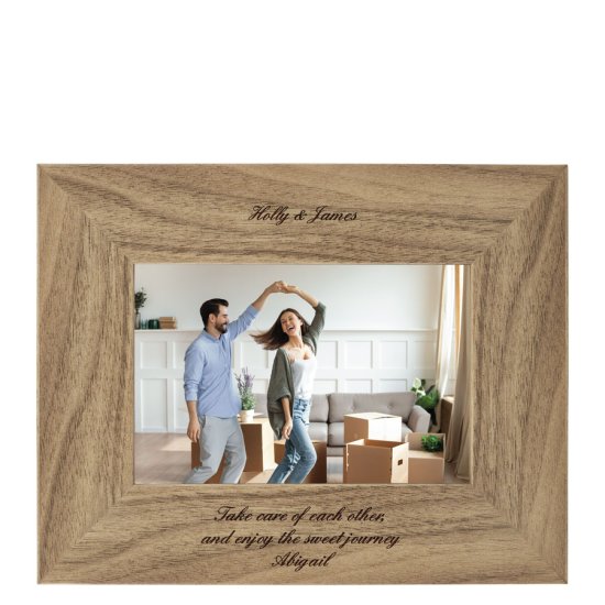 Personalised Rustic Photo Frame - Script Design