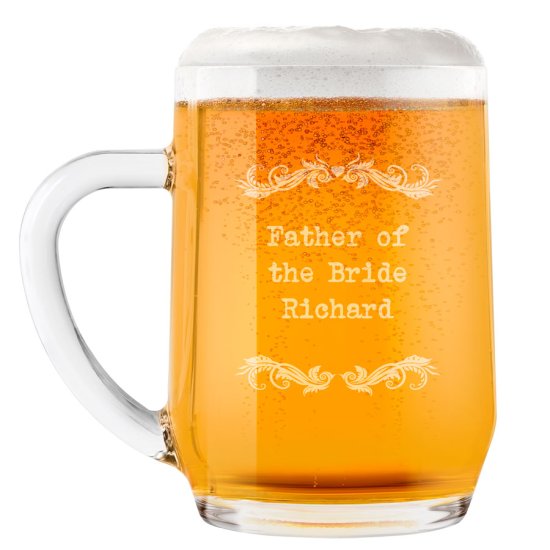 Personalised Vintage Glass Tankard