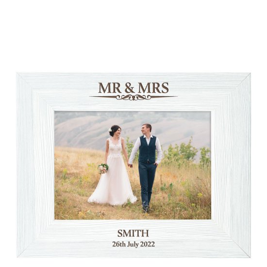 Personalised Vintage Photo Frame - Classic Mr & Mrs