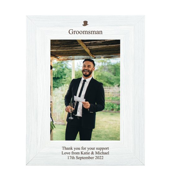 Personalised Vintage Photo Frame - Wedding Thank You