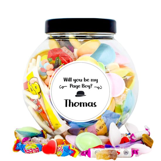 Will You Be My Page Boy Personalised Treat Sweet Jar 