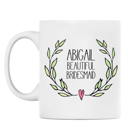 Bridesmaid Personalised Wedding Mug