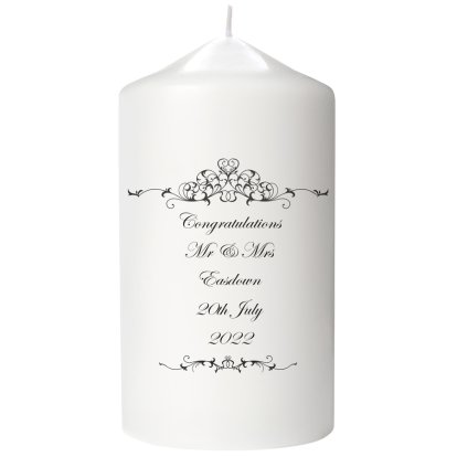 Personalised Candle - Ornate Swirl Design