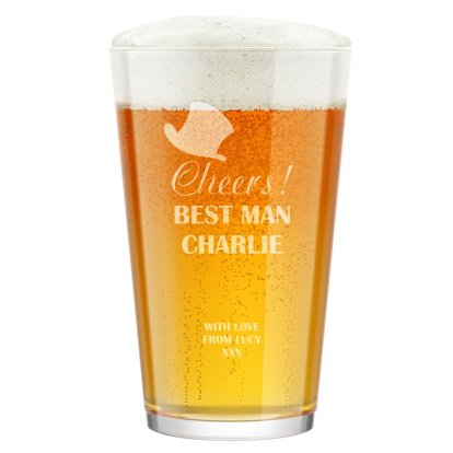 Engraved Pint Glass - Cheers