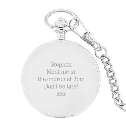 Engraved Message Pocket Watch