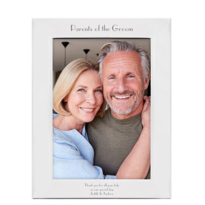 Engraved Parents of the Groom Silver Photo Frame - 7x5