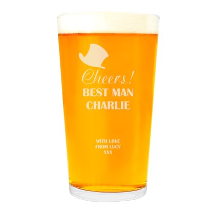 Engraved Pint Glass - Cheers