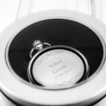 Engraved Pocket Watch - Groom Swirl