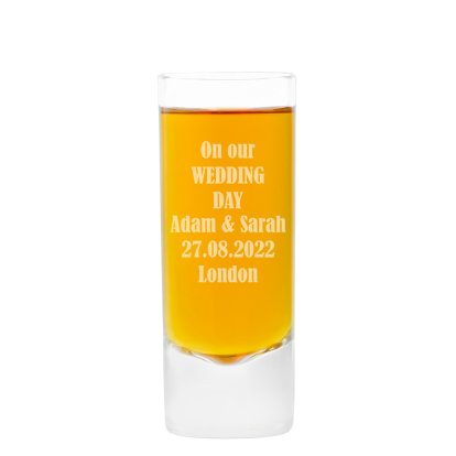 Engraved Shot Glass - Message