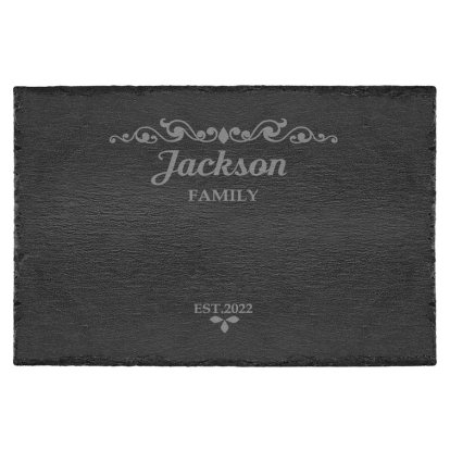 Engraved Slate Placemats - Family