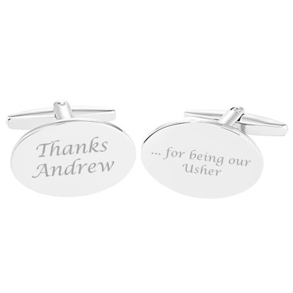 Personalised Thanks for Being our Usher Cufflinks