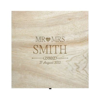 Engraved Wedding Keepsake Box - Mr and Mrs