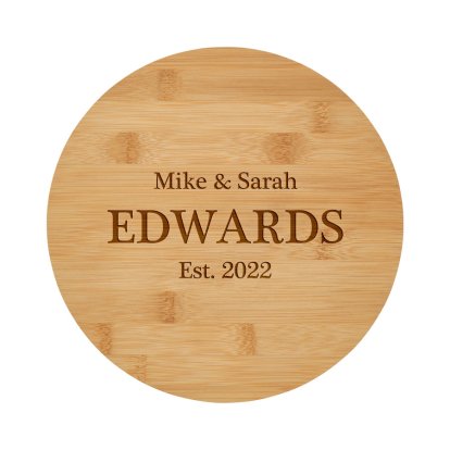 Engraved Wooden Board - Established Couple