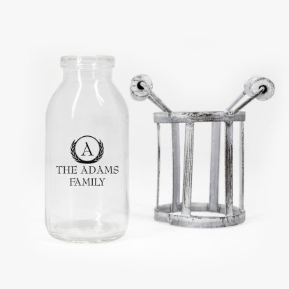 Family Crest Personalised Mini Bottle Vase & Basket Photo 2
