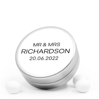 Heritage Wedding Mr and Mrs Personalised Mints