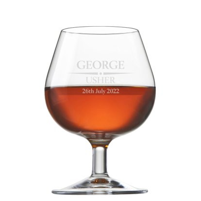 Heritage Wedding Personalised Brandy Glass