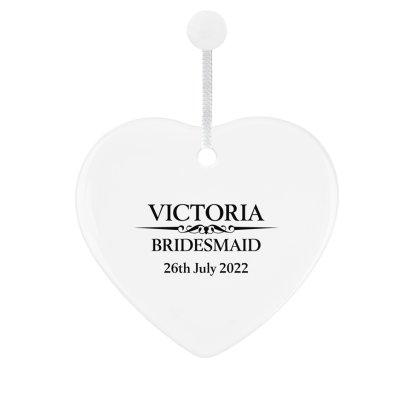 Heritage Wedding Personalised Ceramic Heart Keepsake