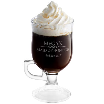 Heritage Wedding Personalised Irish Coffee Glass