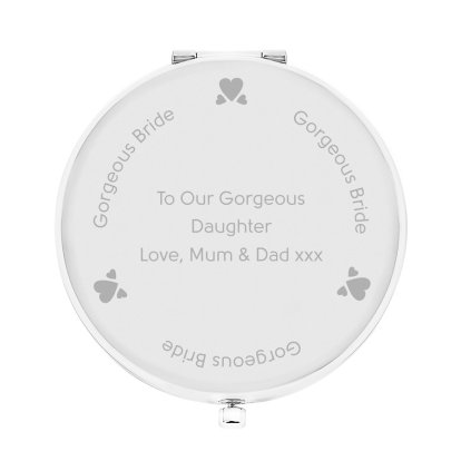 Personalised Gorgeous Bride Compact Mirror